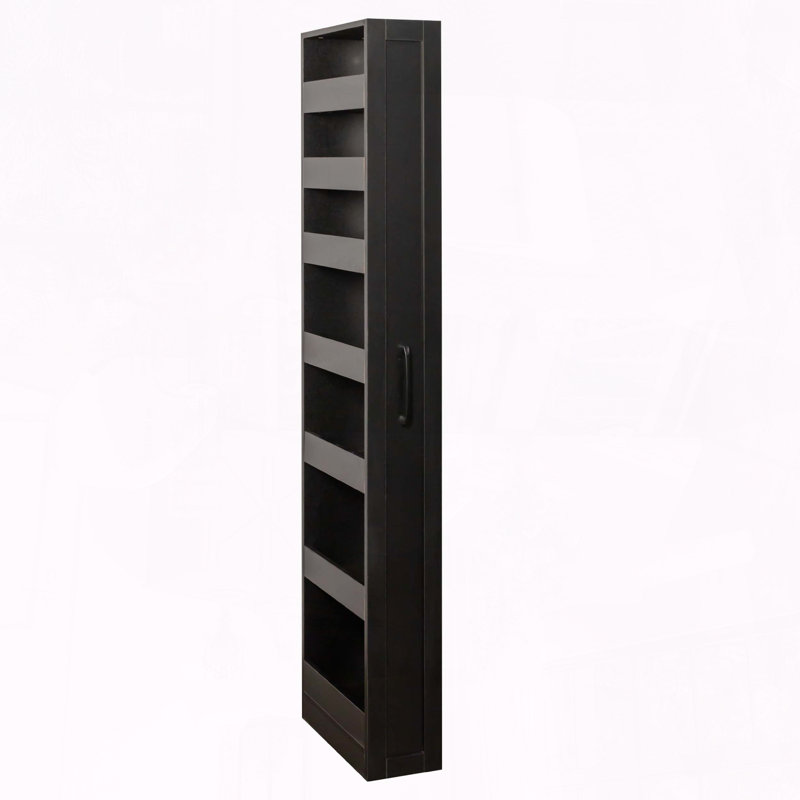 7 Tier Pull Out Multi Tier Storage Shelf, Black