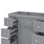 Meuble-lavabo de salle de bain 36 po sans évier à six tiroirs-950384168