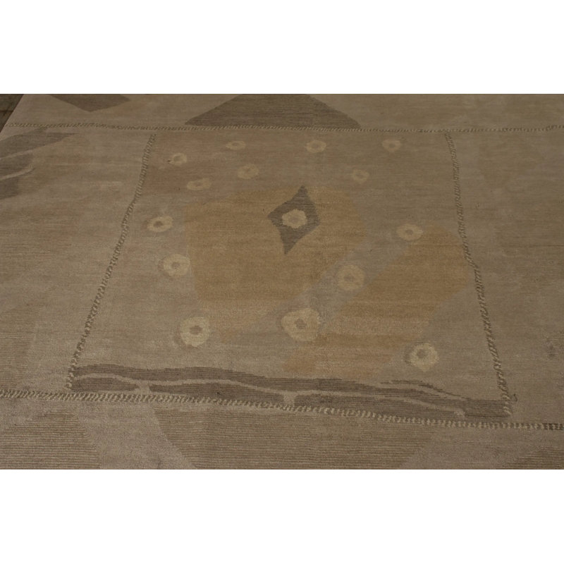 Handmade Silk and Wool Area Rug