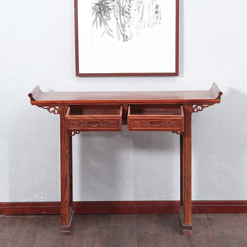 Nouvelle table d'entrée en bois massif de style chinois