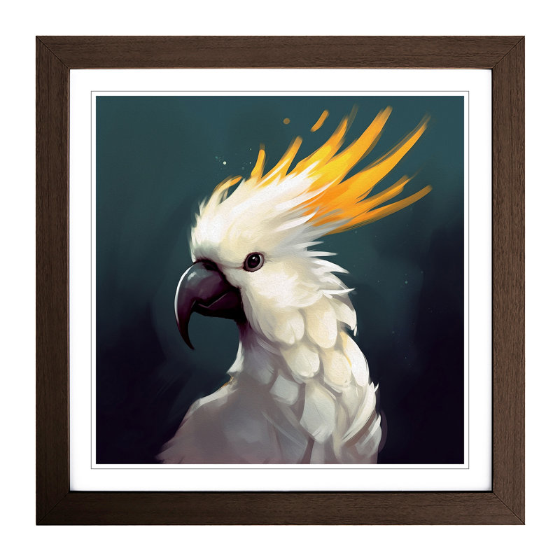 Cockatoo Conceptual Art - Framed Print, Walnut