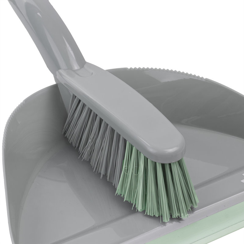 JVL Dustpan and Brush Set, Grey