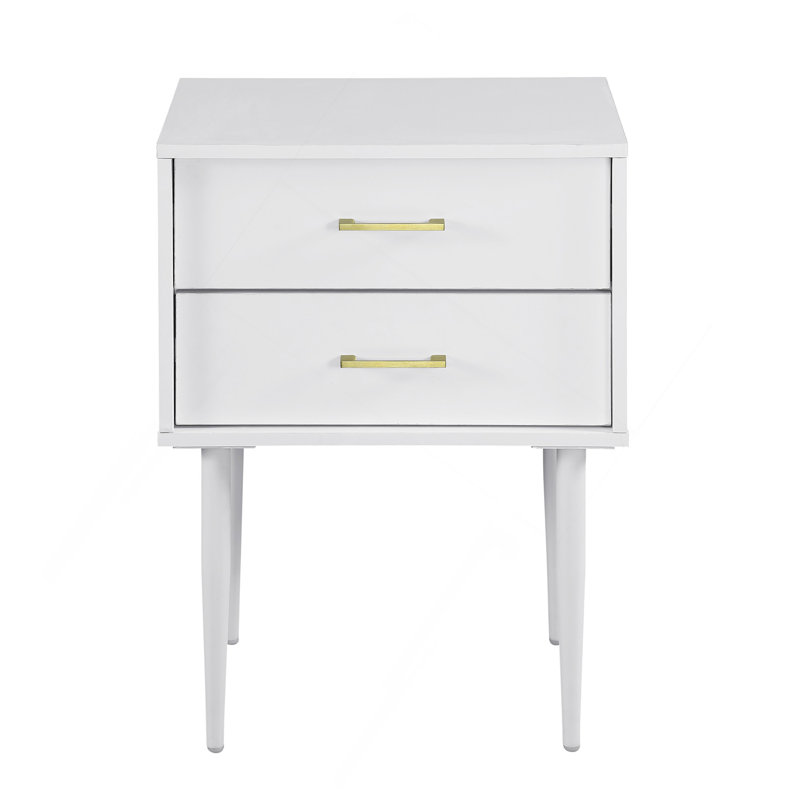Table de chevet 2 tiroirs Mid-Century
