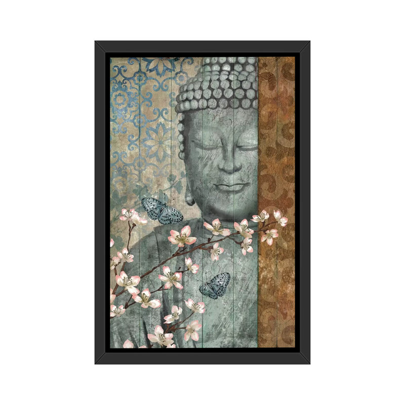«Buddha» par Conrad Knutsen, impression sur toile tendue, H 60 po x l 40po x P 1,5 po, Toile avec cadre noir