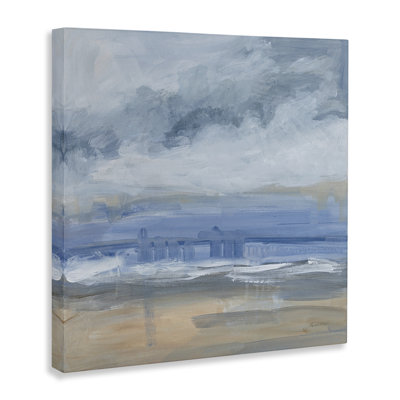 Art abstrait sur toile, "Plage abstraite" par Pamela Munger