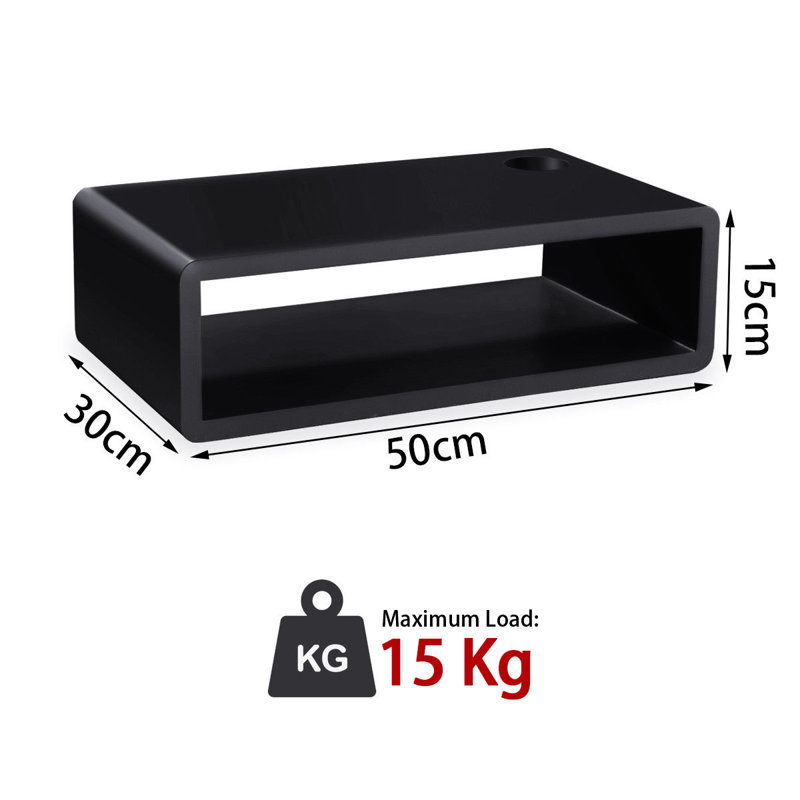 Plastic / Acrylic Floating Shelf, Black