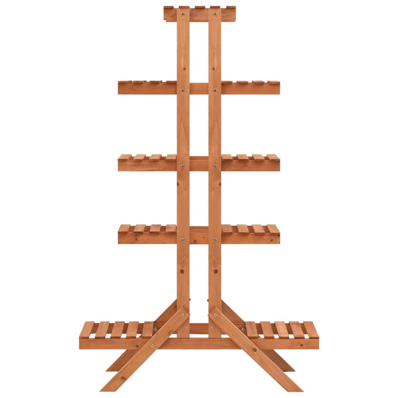 Solid Firwood 9-Shelf Indoor Outdoor Plant Stand