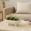 Bol décoratif en grès en céramique moderne à base de pieds de style décontracté pour bureau à domicile, chambre à coucher, salon, présentation ou rangement, accessoire de table, accessoire de table - blanc