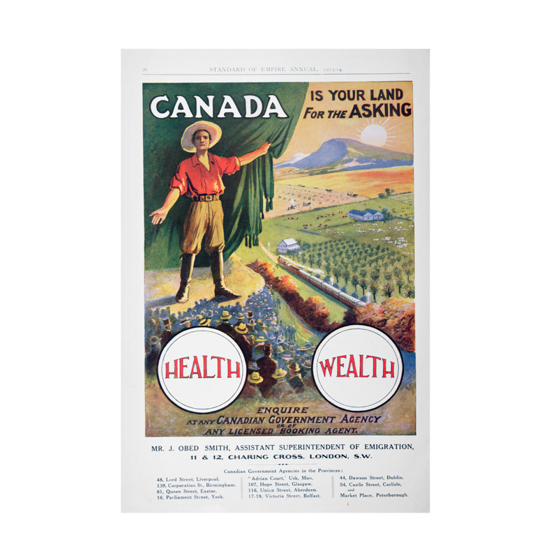 Art canadien sur toile, "L'école canadienne", H 19 po x l 12 po