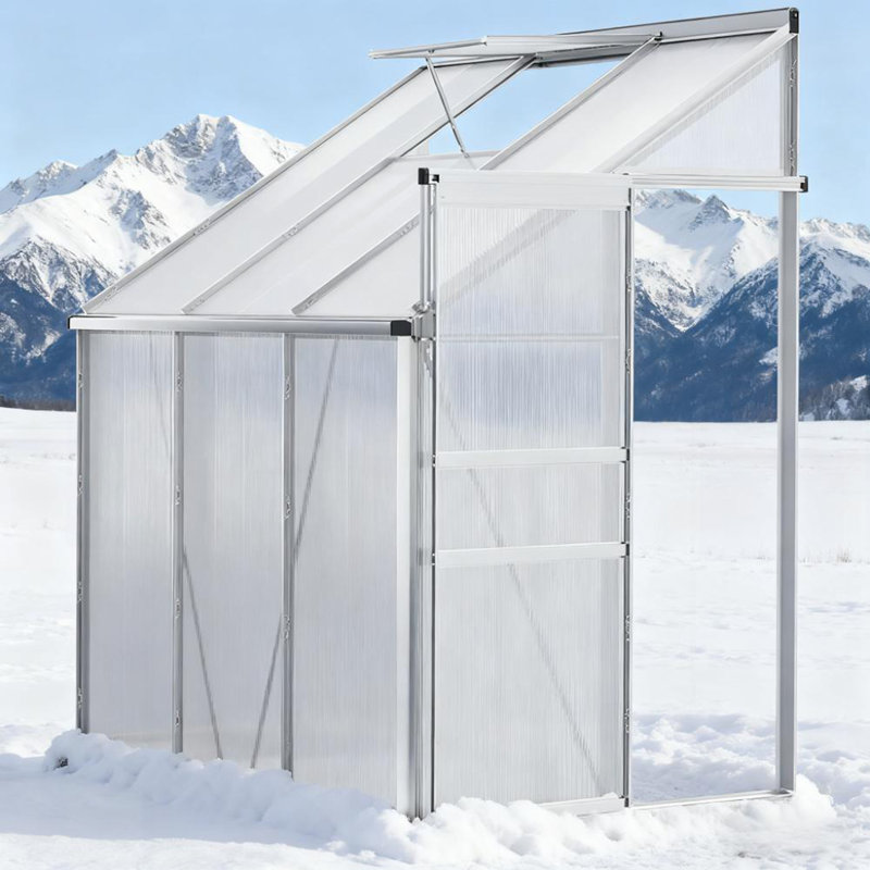 Serre en aluminium l 6,3 pi x P 4,2 po x H 7 pi
