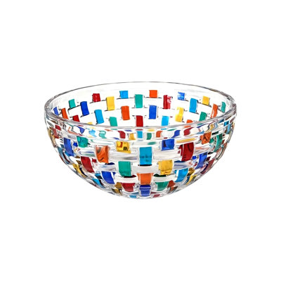 Handmade Crystal Metal Decorative Bowl - Set of