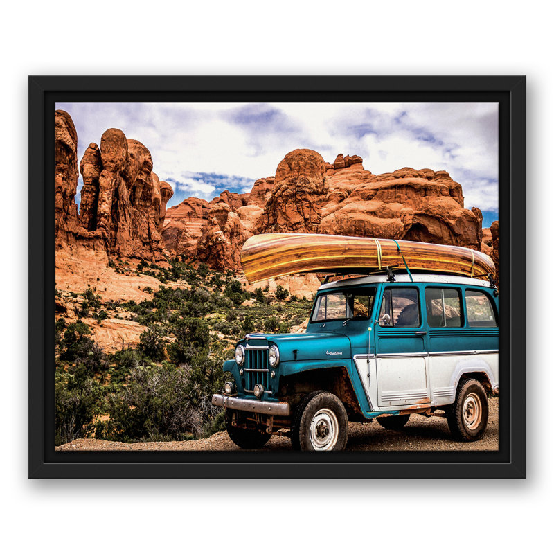 " Adventuring Jeep ", 12.75" H x 15.75" W x 1.75" D