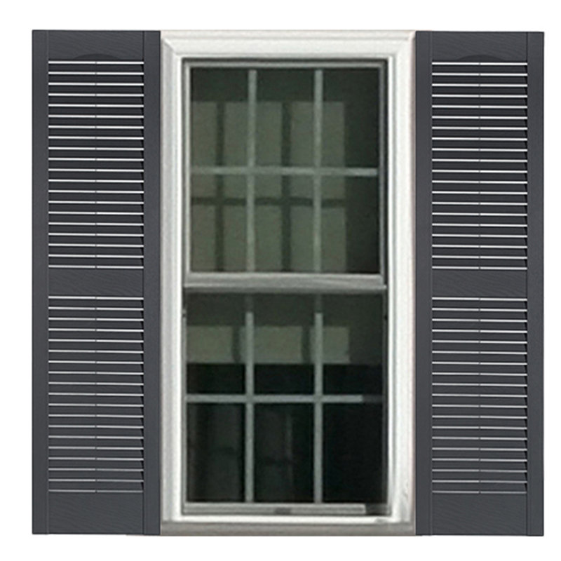 Volets à persiennes d'extérieur de qualité supérieure Premier, H 39 po x l 15 po x P 1 po, Gris foncé