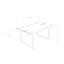 Nielsen Oak Unfinished Solid Wood Top Metal Base Dining Table-1091282908-1091282909