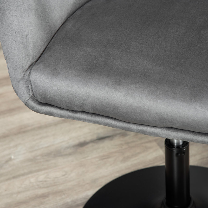 Tarantino Swivel Upholstered Adjustable Height Counter Stool with Metal Frame, Grey