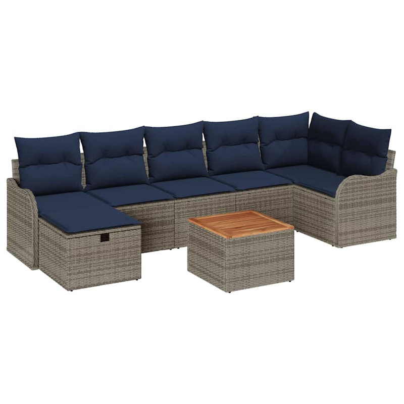Ensemble de canapé de jardin avec coussin 8 pièces vidaXL