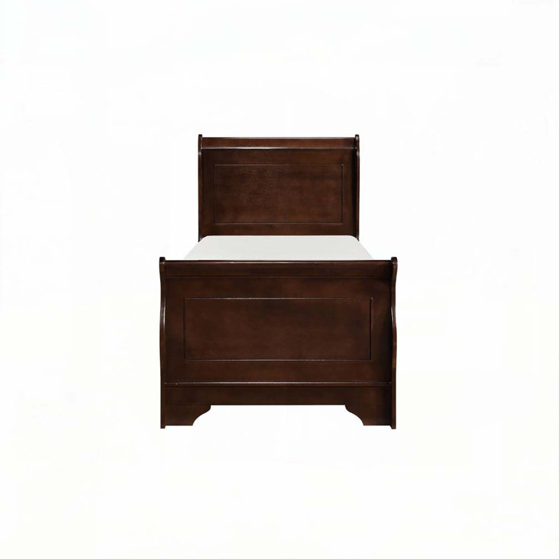 Lit plateforme en bois, Simple