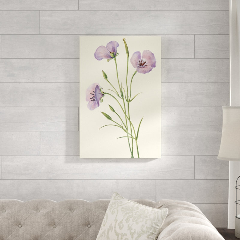 Delicate Wildflowers VI - Painting on Canvas, 76cm H x 51cm W, Wrapped Canvas