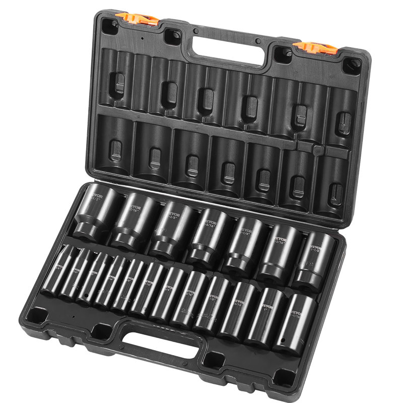 1/2" 19 Piece Impact Socket Set