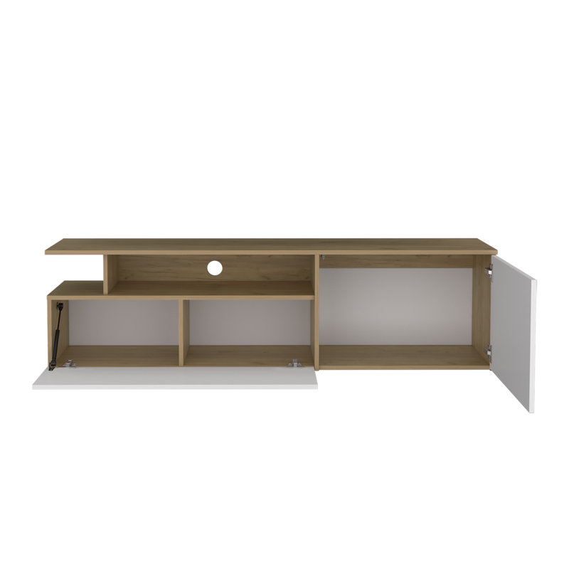 Meuble télé 60 po, 2 portes, 4 tablettes