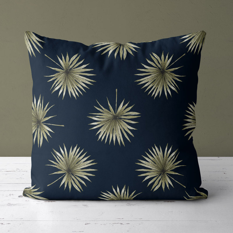Housse de coussin carrée Venessa/insert, Bleu marine