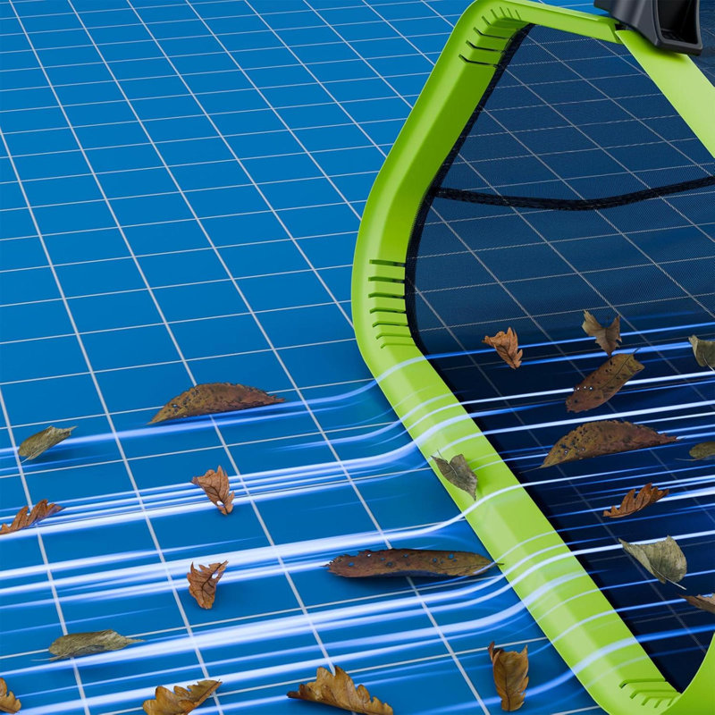 Pool Net,Professional Swimming Pool Leaf Skimmer Nets For Cleaning With Double-Layer Deep Big Bag,Heavy Duty Aluminum Frame & Handle Rake