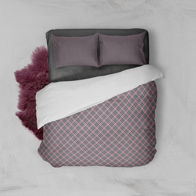 Ensemble de confort Birdsong, Édredon simple et 1 taie décorative, Rose