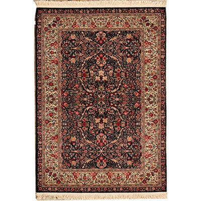 Hand-Knotted High-Quality Navy Area Rug