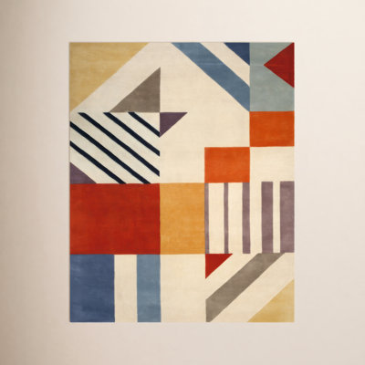 Tripoli Ivory Multi Hand-Tufted Geometric Rug