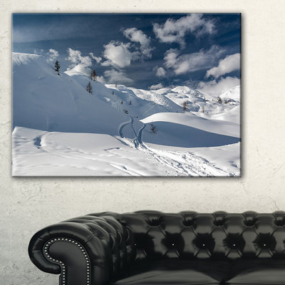 " Ski Tracks On A Slope "