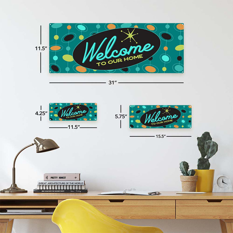 Décoration murale en aluminium Ilionora, Vert
