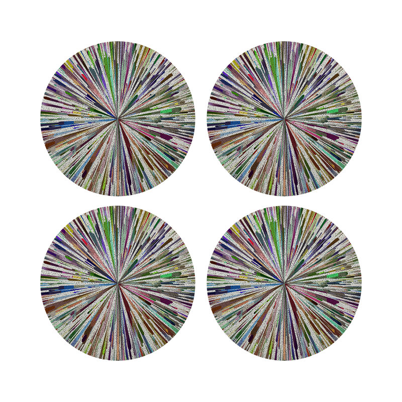 Glass Beads Round Beaded Placemats