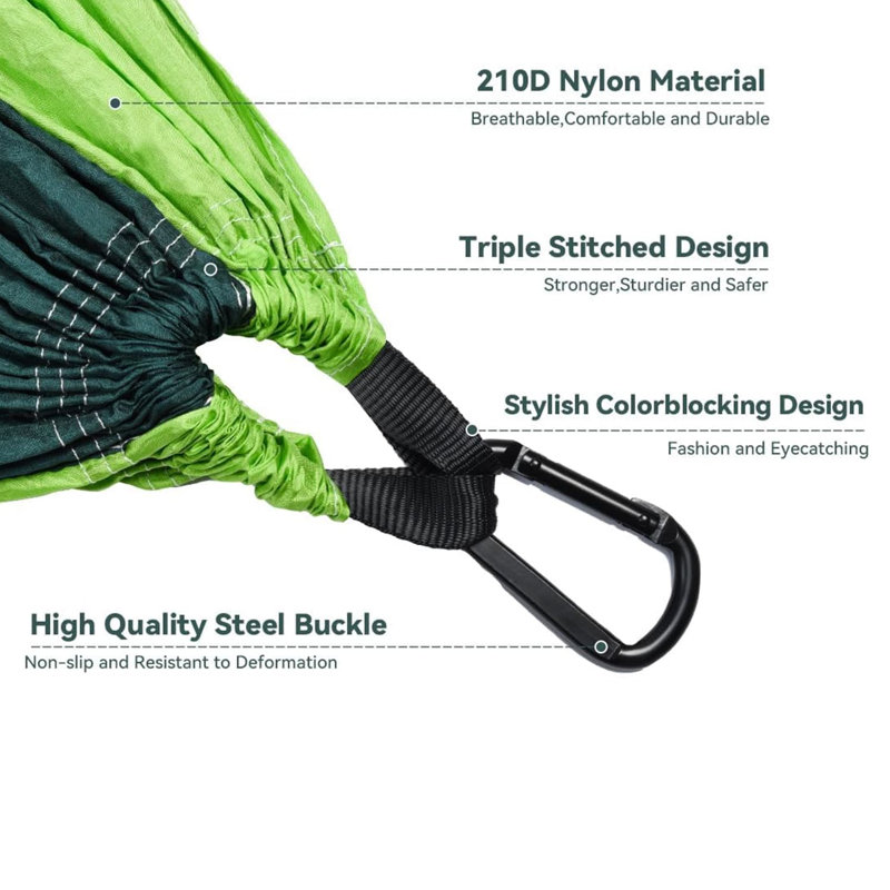 Adventure-Ready Double Camping Hammock with Tree Straps