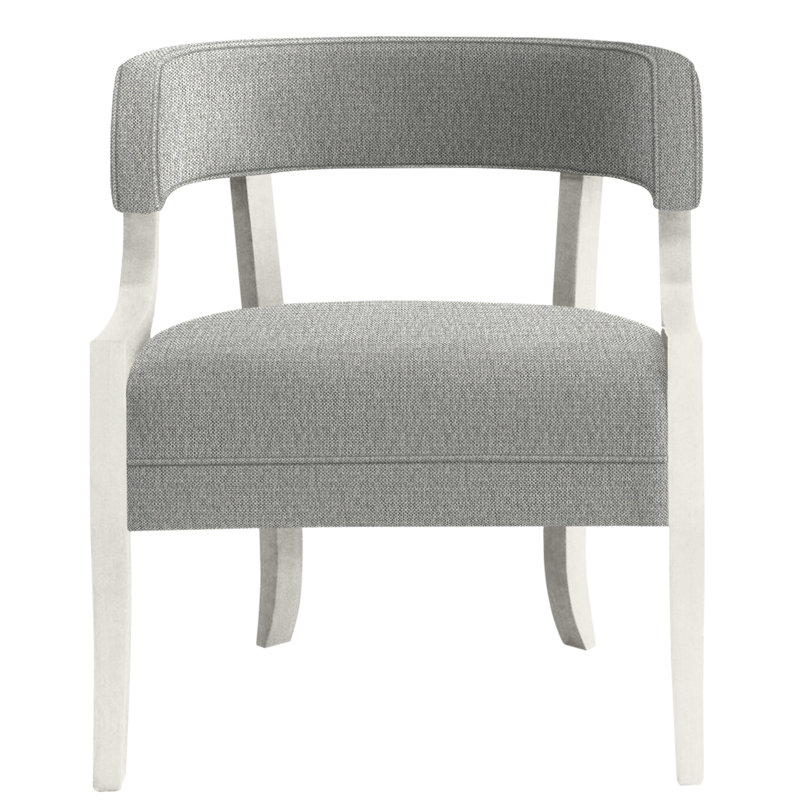 Thom Filicia Home Cotton Barrel Chair, Tarbee Dove, Casa Blanca