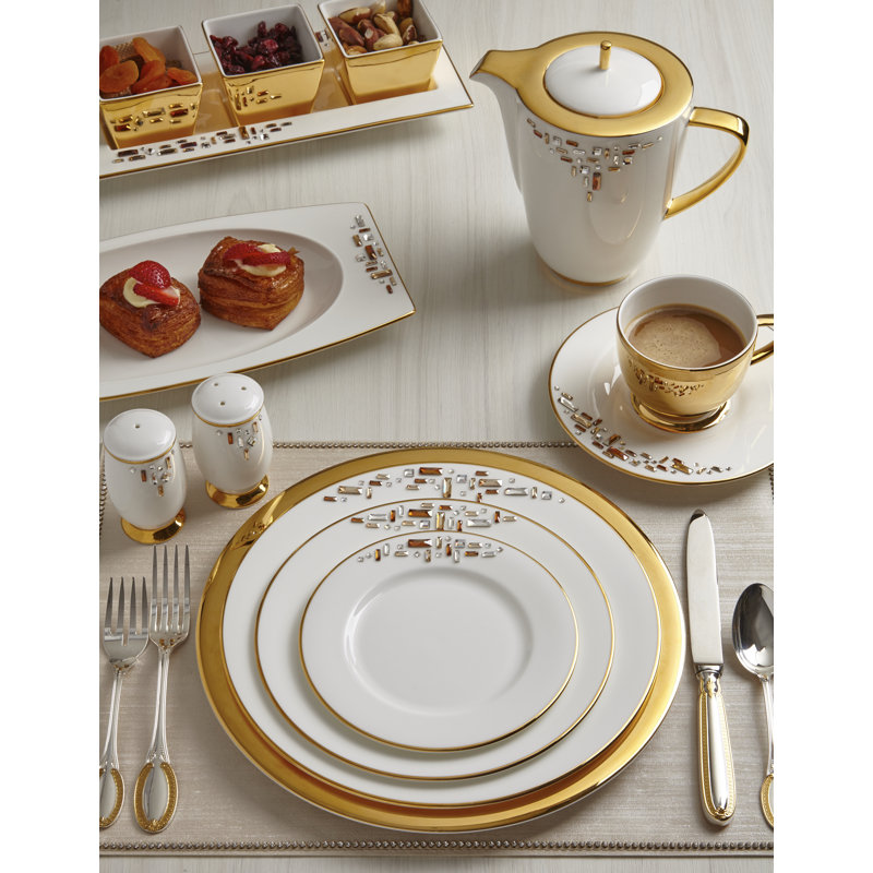 Diana Bone China Coffee Pot, Gold