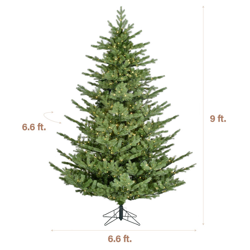 9-Foot Green Pine Christmas Tree with LED Lights