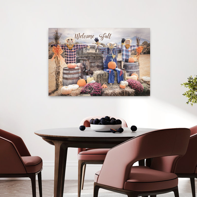 Welcome Fall, art contemporain d'automne, H 24 po x l 36 po