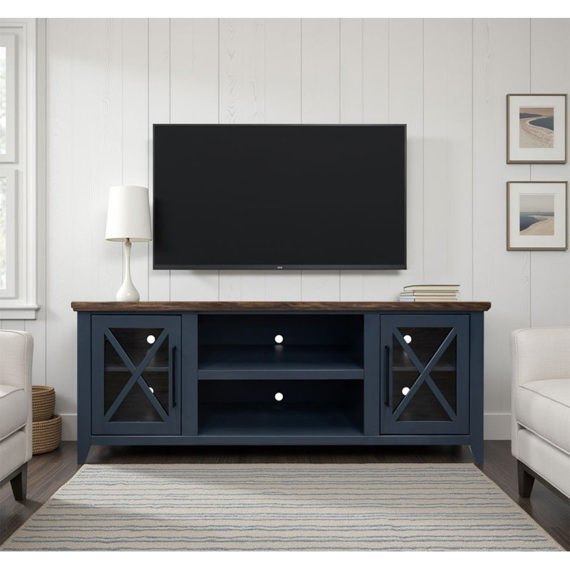 Console de meuble télé Ithaca, Bleu