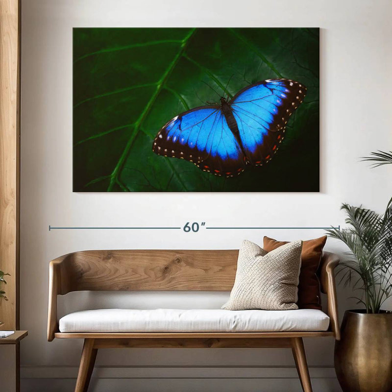 Brampt Pretty Blue Butterfly, 34" H x 51" W
