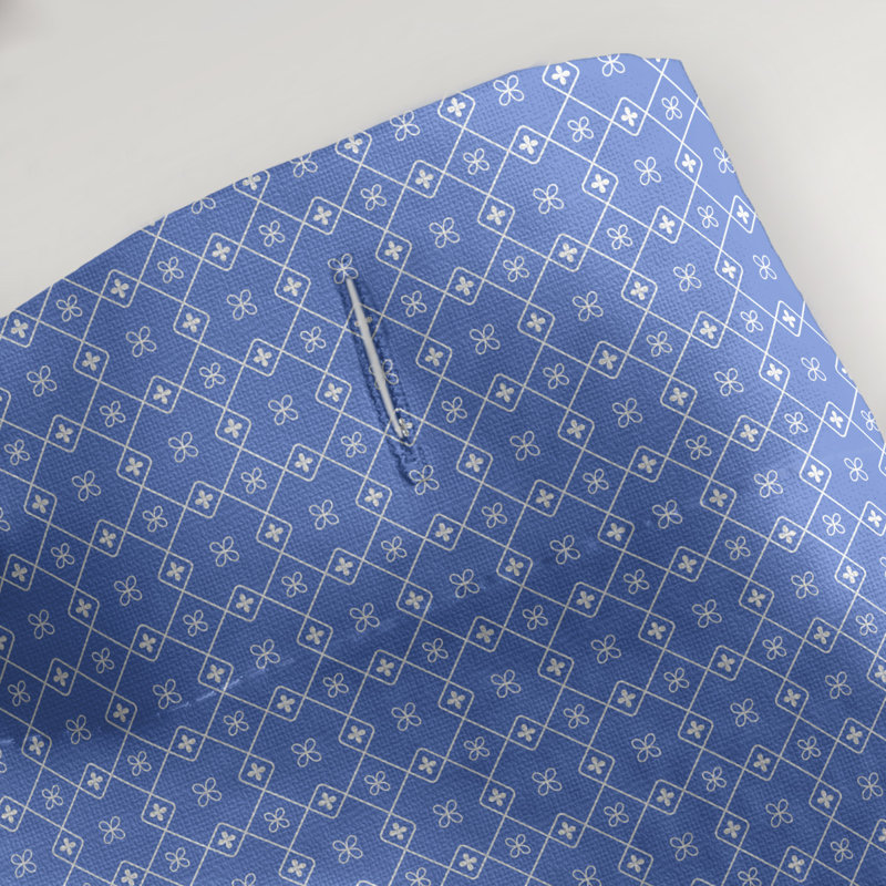Rideau de douche simple Katelyn Elizabeth, Bleu
