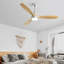 Ventilateur de plafond à profil bas intégré de 52 pouces à DEL avec ensemble d'éclairage et télécommande pour le salon