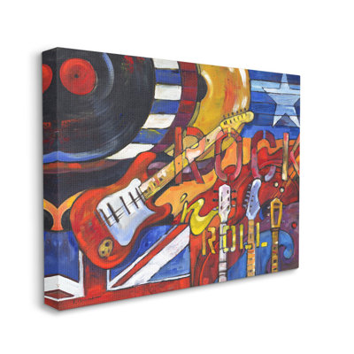 " Rock 'N Roll Music Tribute " by Paul Brent Painting Print