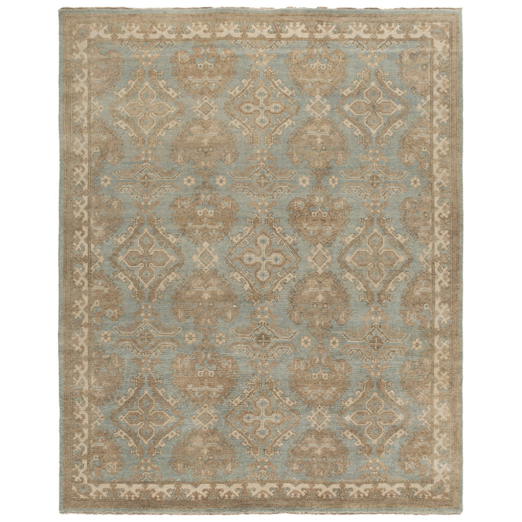 Sivas Hand-Knotted Light Blue/Ivory Area Rug