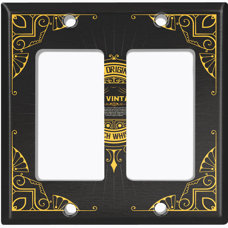 Patterned 2 - Gang Rocker Standard Wall Plate