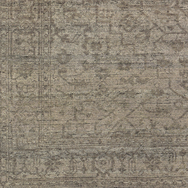 Smyrna Wool Oriental Area Rug in Black, Rectangle 2' x 3'