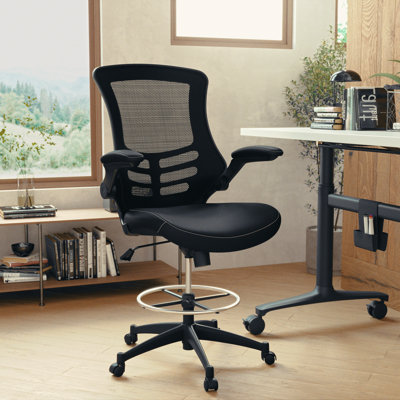 Chaise de dessinateur en polyester / mélange de polyester H 50,75 po x l 24,5 po x P 25,5 po