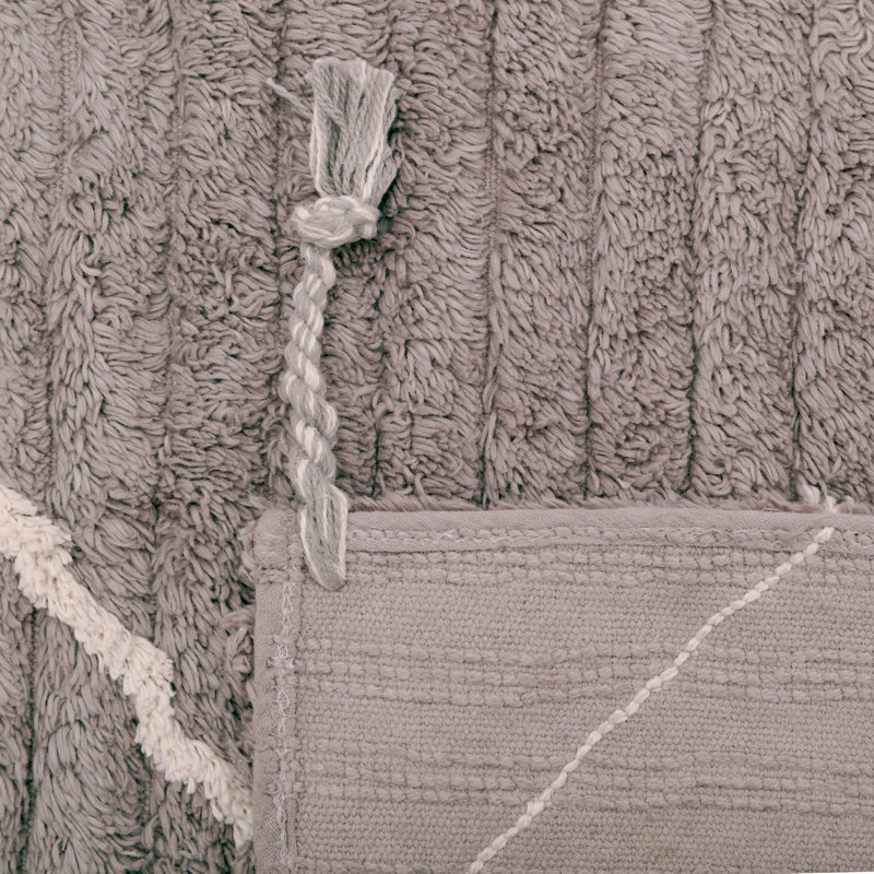 Coffin Hand Tufted Cotton Brown/Beige Rug, Rectangle 135 x 190cm