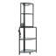 5 Tier Corner Shelf With LED Light And USB Plug, With Glass Holder, Tall Standing Shelf For Wall Corner, Narrow Bookshelf