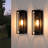 Polikron Classic Outdoor Wall Sconce 1 Light with Dusk to Dawn in Matte Black Rectangular-957323256