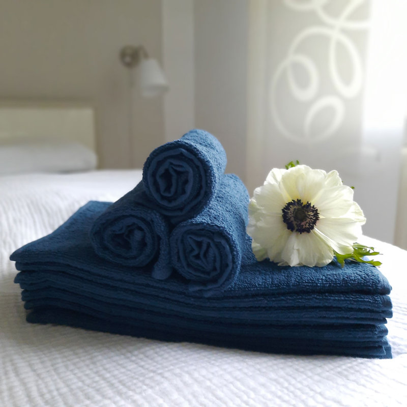 Midweight Bath Towel, Navy Blue